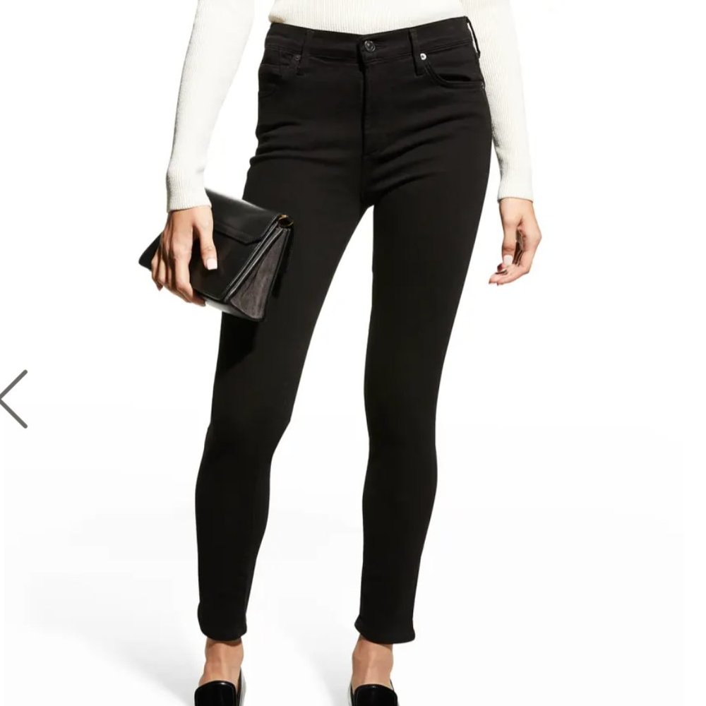 Citizens of Humanity Rocket Crop High Rise Skinny in black